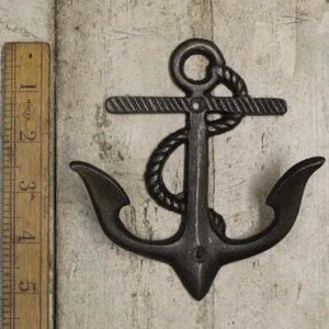 Antik Gusseisen Anker Mütze und Mantel Haken - 130 mm - Bild 1 von 1