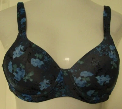 Sujetador con aros Leading Lady talla 36B estilo 5028 azul oscuro estampado floral nuevo sin etiquetas Foto 1 de 2