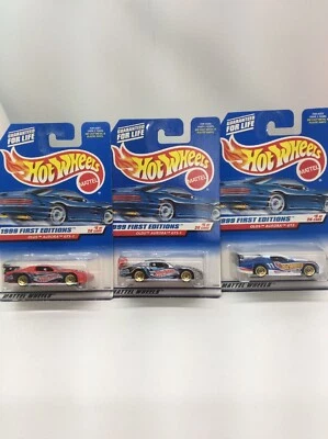 Hot Wheels 1999 First Edition 3 Variations Old Aurora GT3 GTS-1 MOC 2B19 - Image 1 of 2