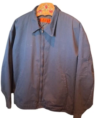 VTG 70s 80s Red Kap Quilted Mechanic Grunge Work Jacket Quilted Lined Zipper XXL - Image 1 of 4