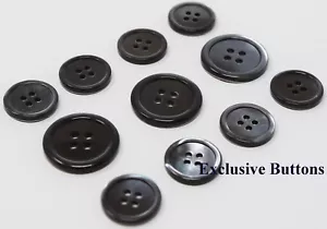 Grey Trocas Genuine Shell Buttons Set For Suit, Blazer, or Sportcoat - Picture 1 of 2