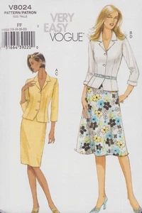 Top Rock Jacke Büro bis Abend Vogue # 8024 UNGESCHNITTEN GR. 16-22 - Bild 1 von 2