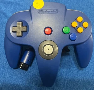 Official Nintendo 64 Controller OEM N64 Color Blue Tight Stick 9/10 Fully Tested - Picture 1 of 12