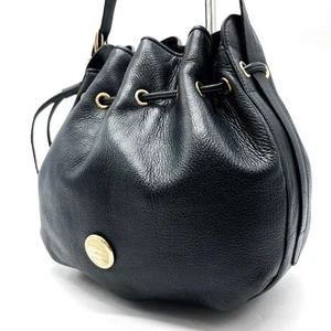 Bolso de Hombro BURBERRY Novacheck Cuero con Cordón Negro Para Mujer DESDE JAPÓN - Imagen 1 de 10