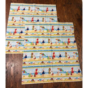 Tela Beach Babies MMFab 2 - 1 Yarda Cortes 42" Ancho Niños Verano Algodón Rayas - Imagen 1 de 5