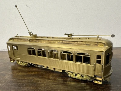 S. Soho & Co. HO Scale Brass - Chicago, Aurora & Elgin Niles Wood Combine #10 UP - Image 1 of 4