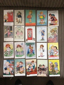 COLLECTION OF 20 LOVELY EARLY/VINTAGE CHILDREN’S THEMED POSTCARDS (A) - Picture 1 of 1