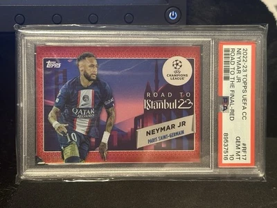 2022-23 Topps Chrome UCC Road To The Final - Red Neymar Jr /5 PSA 10 - Bild 1 von 2
