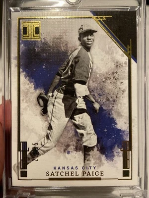 2025 Panini Impeccable Gold 21/35 Satchel Paige HOF SP Kansas City Royals #72 - Image 1 of 2