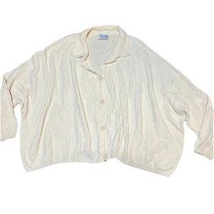 Stephanie Schuster Cardigan Sweater OS Flecks Button Up Over-Size Lagenlook '90s - Picture 1 of 6