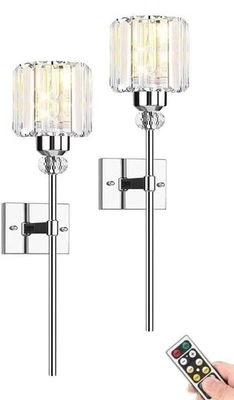 Modern Wall Sconces Lighting Battery Operated Set of 2,No Wiring Rechargeable... - Image 1 of 4