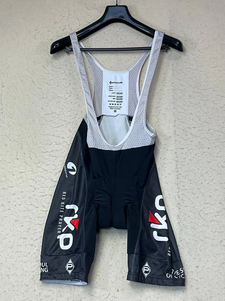 PANACHE 骑行围兜衬垫黑色白色男式 XL 罗马尼亚制造  — 第 1/4 张图片