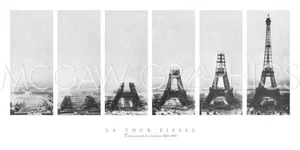 La Tour Eiffel, Vintage Photography, Wall Decor Home Art Print 20" x 40" L360 - Picture 1 of 1