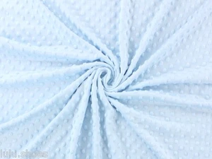 Tela de lana suave con abrazo superblando hueco DOT -59/150 cm de ancho @@ felpa azul cielo - Imagen 1 de 1