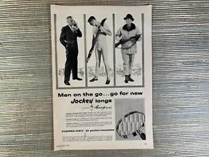 Jockey Therma-Knit Long Johns Men On The Go Coopers 1957 Vintage Print Ad - Bild 1 von 1