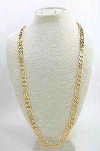 Figaro Gliederkette vergoldet, 30 cm lang, 11 mm breit (30" , 11 mm breit) - Bild 1 von 5