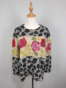 Princess Goes Hollywood Strickpullover Leopard Blumen bestickt Strick Wolle Gr. 44 - Bild 1 von 24