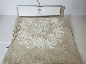 Rachel Ashwell verzierter Hase Sackleinen Ostern Tischläufer 16” x 72” Neu - Bild 1 von 3