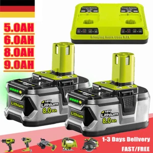6,0AH para batería Ryobi 18V Lithium One Plus RB18L50 P108 P106 y cargador doble DE - Imagen 1 de 50