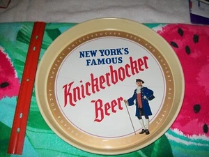 KNICKERBOCKER METAL TRAY,BEER SERVING TRAY~NEW YORK'S FAMOUS,12" - Picture 1 of 4