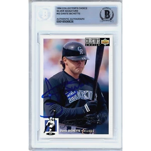 1994 Collectors Choice #52 Dante Bichette Signed Card AUTO Beckett Slab Rockies - Picture 1 of 5