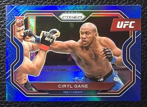 2021 Panini UFC Prizm Ciryl Gane Rookie Card #184 Blue Prizm Refractor /199