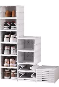 Schuhregal 6 stöckig, Faltbare, klappbare, stapelbare Schuhbox, Installationfrei - Bild 1 von 6