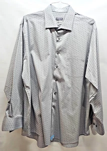 Camisa gris con botones manga larga FLEX Van Heusen para hombre talla 18 (34-35) - Imagen 1 de 8