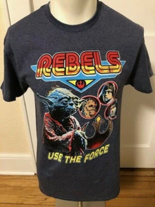 Star Wars Rebels Use The Force Yoda Luke Skywalker Chewbacca HanSolo TShirt M - Picture 1 of 7