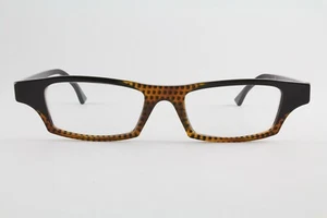 Rare Authentic Theo Moser 13 47mm Black Brown Frames Glasses Belgium - Picture 1 of 5