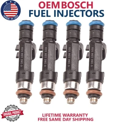 4x Bosch Fuel Injectors Fits 2008-2010 MAZDA 5 GT MINI PASSENGER VAN 4-DOOR - Image 1 of 4