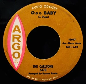 THE CARLTONS-Ooo Baby & Can't You Hear The Beat-Northern Soul 45-ARGO #5407 - Picture 1 of 2