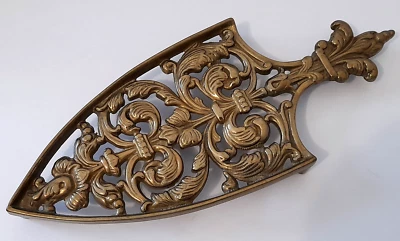 Superbe ancien repose fer à repasser en laiton - Photo 1/4