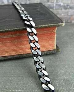 Bracciale cordino in argento sterling 925 nero firmato di design - Foto 1 di 4