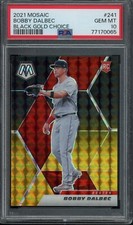 POP 1 - /8 Bobby Dalbec 2021 Mosaic Black Gold Choice MLB Boston Red Sox PSA 10