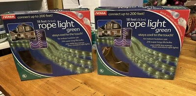 Nuevo 4 juegos de luces de cuerda Noma de 18 pies 2 cajas verdes 2 cajas doradas al aire libre Foto 1 de 4