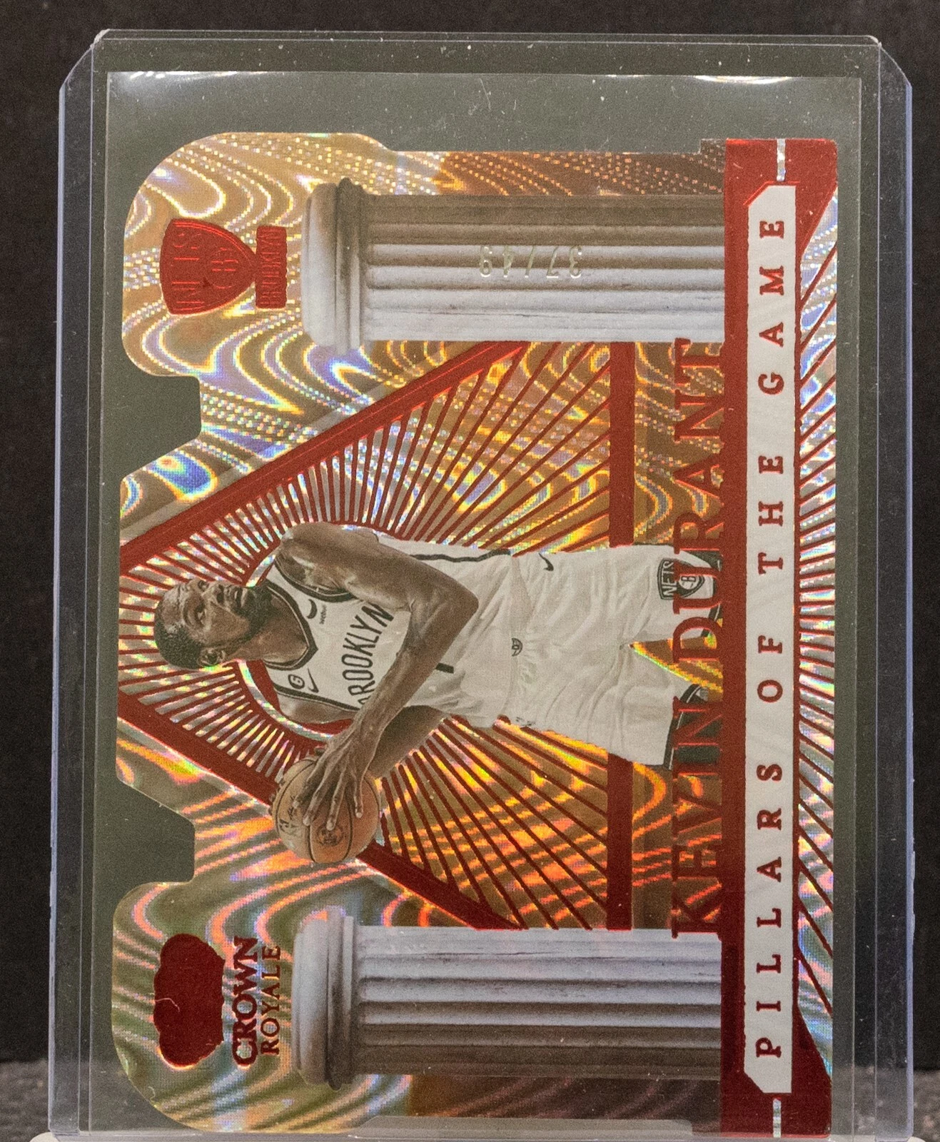 KEVIN DURANT 2022-23 Panini Crown Royale PILLARS OF THE GAME Red Die-Cut 37/49