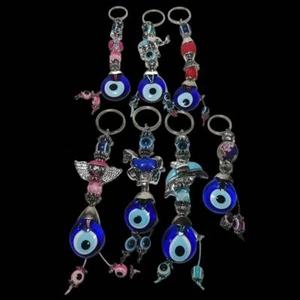 Handgefertigte Schlüsselanhänger Evil Eye Türkisches Glas Amulett Glücksbringer - Bild 1 von 1