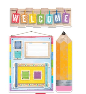 Upcycle Style Welcome Bulletin Board Set Creative Teaching Press CTP7054 - Picture 1 of 3