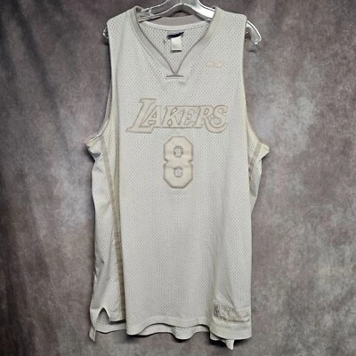 Rare Vintage Reebok Los Angeles Lakers Kobe Bryant 8 White Out Jersey Mens 2XL - Image 1 of 4