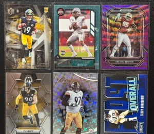 Pittsburgh Steelers (8) Card Lot, RC, Stars, Inserts, Parallel, Watt, Fields - Picture 1 of 4