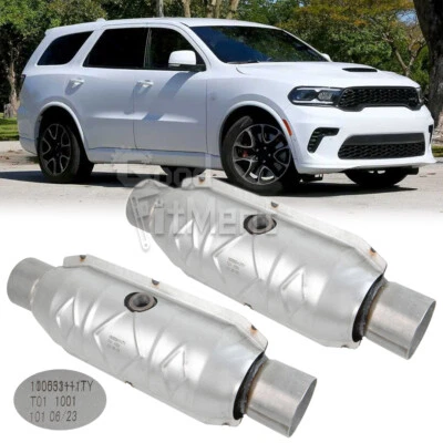 2 piezas convertidores catalíticos de entrada/salida de 2,5" protector térmico EPA para Dodge Durango V8 4,7 L Foto 1 de 4