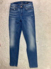 7 For All Mankind Size 26 Gwenevere Womens Jeans Stretch Mid Rise Skinny