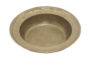very heavy old vintage antique solid bronze cast Scandinavian bowl - modernism - Picture 1 of 11