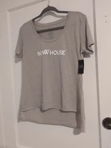 Row House Studio Workout Tee Roww House Beige MADE IN USA T-Shirt Cotton M - Picture 1 of 9