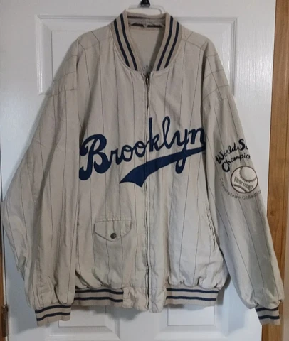 VTG Mirage BROOKLYN DODGERS Mens XXL 1955 Replica World Series Baseball Jacket Cover