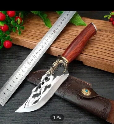 Cuchillo utilitario para rebanar cuchillos de frutas de cocina hechos a mano de 1 pieza para acampar... Foto 1 de 4