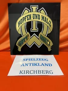 Wernesgrüner Pils Glasschild Hopfen Und Malz Gott Erhalts Kleinserie Brauerei - Bild 1 von 7