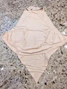 Girls' Embellished Hijab Scarf Fitted Lightweight Knit Beige ages 4-6 yrs - Picture 1 of 9