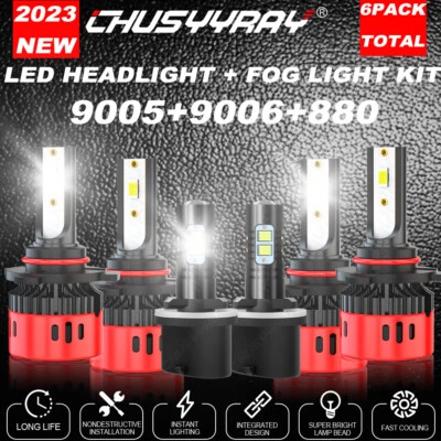 Para Para Chevy Trailblazer 2002 2003 2004 2005 Faro LED + KIT de luz antiniebla Foto 1 de 4